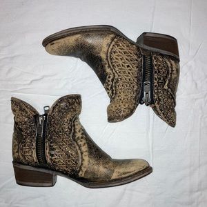 Detailed Leather Booties